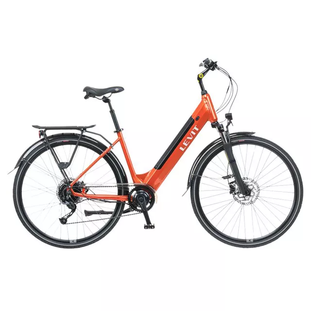 Miejski rower elektryczny z oświetleniem Levit Musca Urban HD 468 28" - Orange Pearl, 18" (160-180 cm)