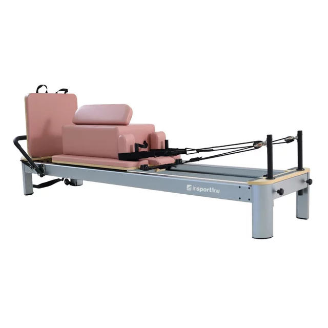 Zapasowe podpórki pod ramiona do reformera Pilates inSPORTline Oquiler ∙ 2 szt. ∙ metal ∙ pianka PU ∙ mikrofibra - Różowy