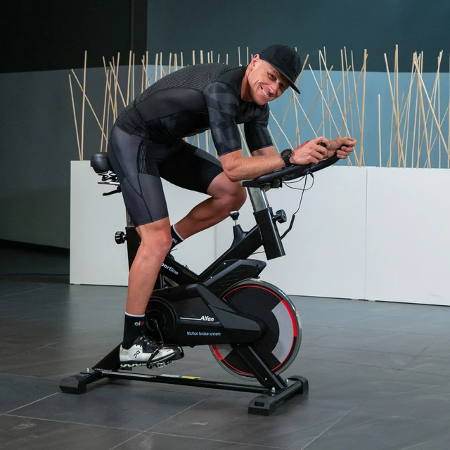 Rower treningowy spinningowy inSPORTline Alfan - Czarny