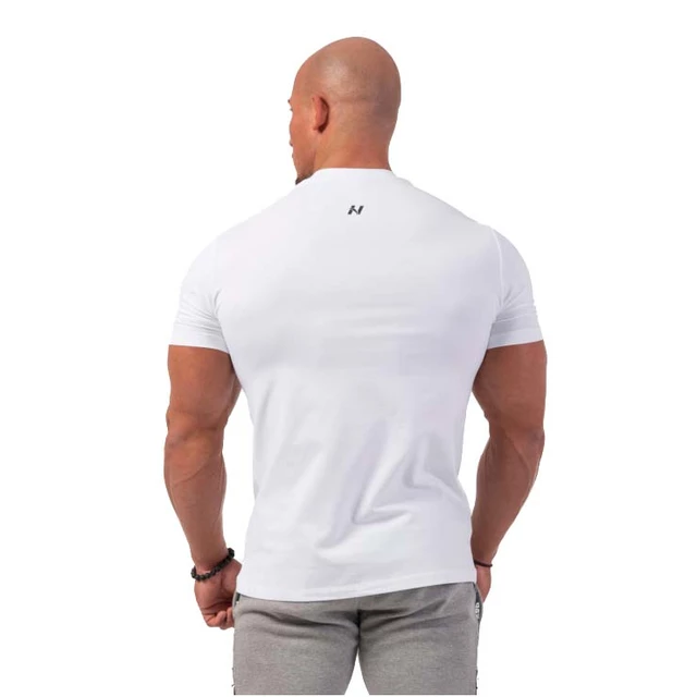 Męska koszulka T-shirt Nebbia Minimalist Logo 291 - Biały