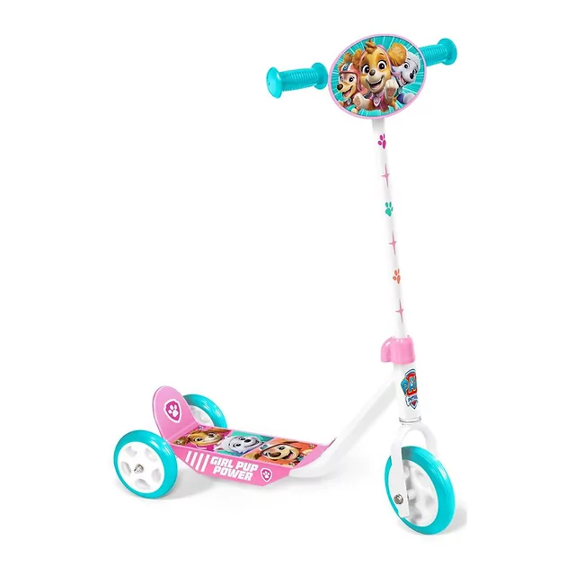 Hulajnoga trójkołowa dziecięca inSPORTline Paw Patrol Girl ∙ nośność 20 kg ∙ waga 2,4 kg ∙ rama stalowa ∙ koła PVC ∙ motyw Psi Patrol