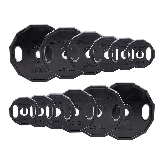 Gumowane obciążenia olimpijskie inSPORTline Ruberton 50 mm 1,25-25 kg