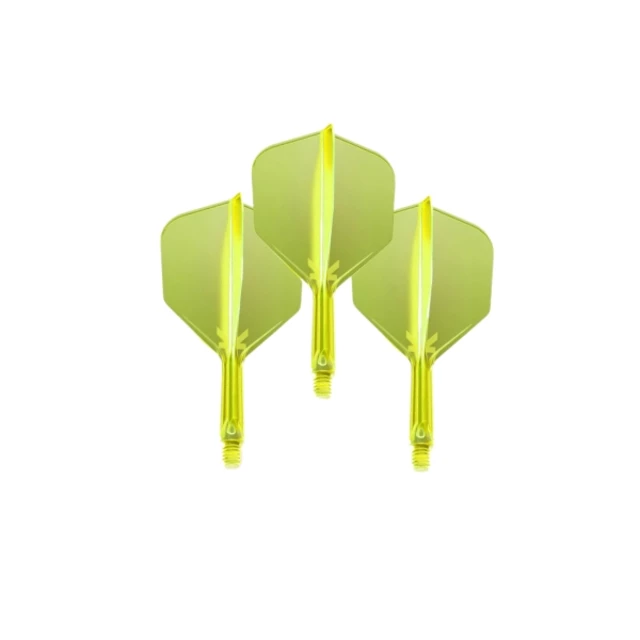 Piórka do lotek do darta Target K-Flex Neon No.6 Short 3 szt. - Fluo żółty - Fluo żółty