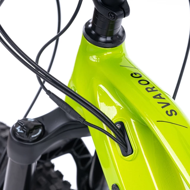 Górski rower elektryczny z pełnym zawieszeniem Levit Svarog BF Overstep 630 29"/27,5" - Lime black pearl