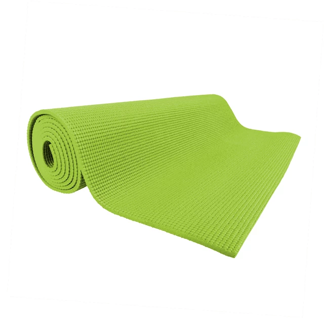 Mata do ćwiczeń JOGI inSPORTline Yoga 173x60x0,5 cm - Szary - Odblaskowy zielony
