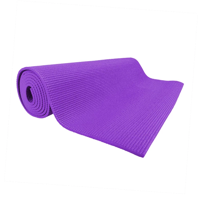 Mata do ćwiczeń JOGI inSPORTline Yoga 173x60x0,5 cm - Szary - Fioletowy