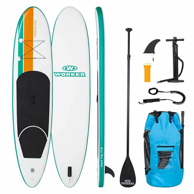 Paddleboard z akcesoriami deska SUP 350 cm WORKER WaveTrip 11'6" G2 - Wild Ocean - Wild Ocean