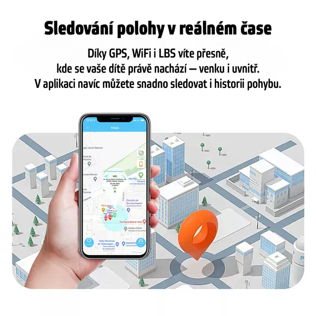 Smartwatch inSPORTline Melino dla dzieci z SIM GPS 4G LTE IP67 i przyciskiem SOS nowoczesne funkcje