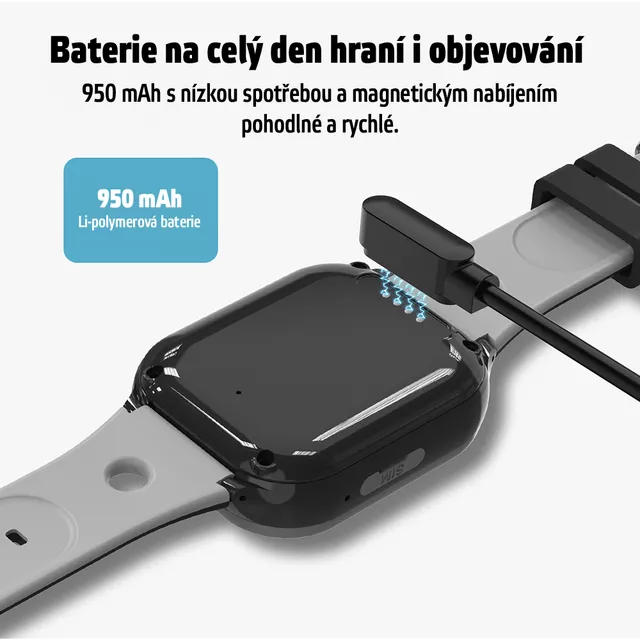Smartwatch inSPORTline Melino dla dzieci z SIM GPS 4G LTE IP67 i przyciskiem SOS nowoczesne funkcje