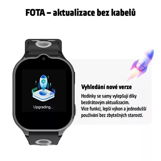 Smartwatch inSPORTline Melino dla dzieci z SIM GPS 4G LTE IP67 i przyciskiem SOS nowoczesne funkcje