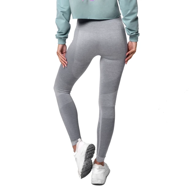 Damskie leginsy Boco Wear Sparkle Grey Melange Shape Push Up - Szary