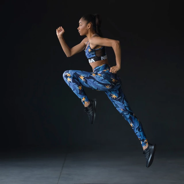 Legginsy damskie Nebbia High Waist Ocean Power 561 - Niebieski ocean