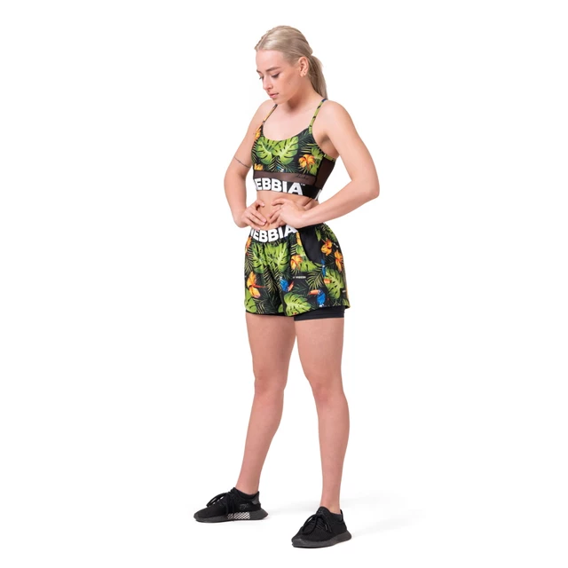 Damski biustonosz sportowy Nebbia Earth Powered 565 - Niebieski ocean