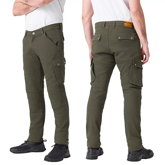 Spodnie motocyklowe W-TEC Nuksan ∙ wzmocnienie aramidowe ∙ klasa AA ∙ wyjmowane ochraniacze CE ∙ kieszenie cargo