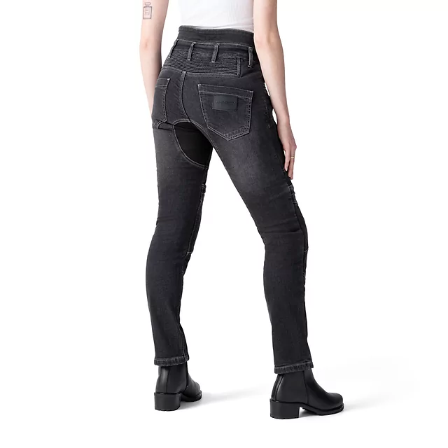 Damskie jeansy motocyklowe W-TEC Biterillo Lady ∙ aramid ∙ ochraniacze ∙ wentylacja ud ∙ wysoki stan ∙ elastyczne panele