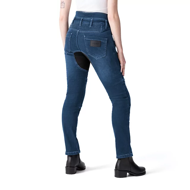 Damskie jeansy motocyklowe W-TEC Biterillo Lady ∙ aramid ∙ ochraniacze ∙ wentylacja ud ∙ wysoki stan ∙ elastyczne panele