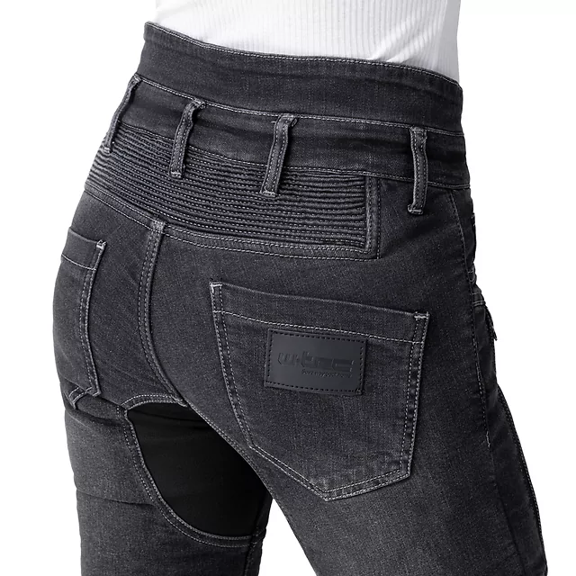 Damskie jeansy motocyklowe W-TEC Biterillo Lady ∙ aramid ∙ ochraniacze ∙ wentylacja ud ∙ wysoki stan ∙ elastyczne panele