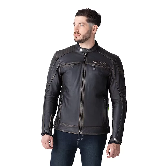 Skórzana kurtka motocyklowa W-TEC Mungelli EVO ∙ wyjmowane ochraniacze CE poziomu 2 ∙ odpinana ocieplana wkładka ∙ styl vintage