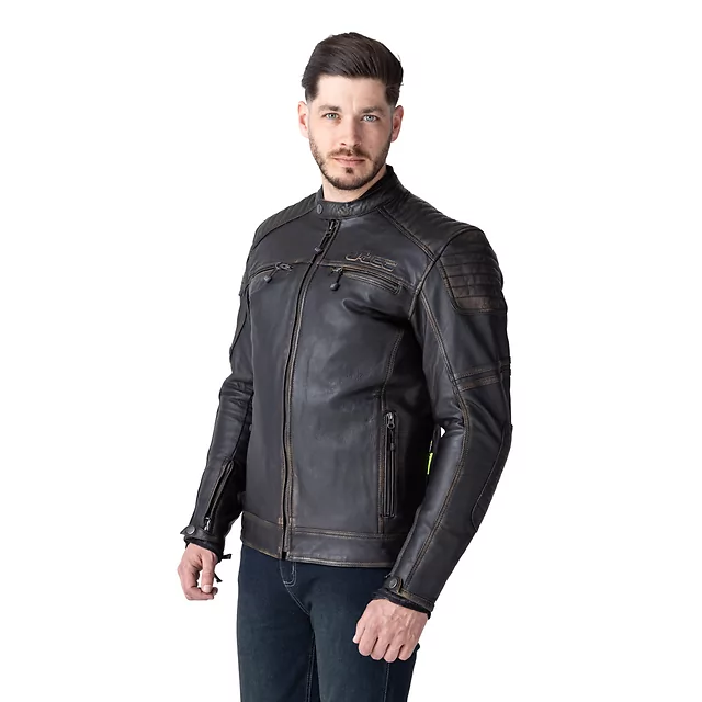 Skórzana kurtka motocyklowa W-TEC Mungelli EVO ∙ wyjmowane ochraniacze CE poziomu 2 ∙ odpinana ocieplana wkładka ∙ styl vintage