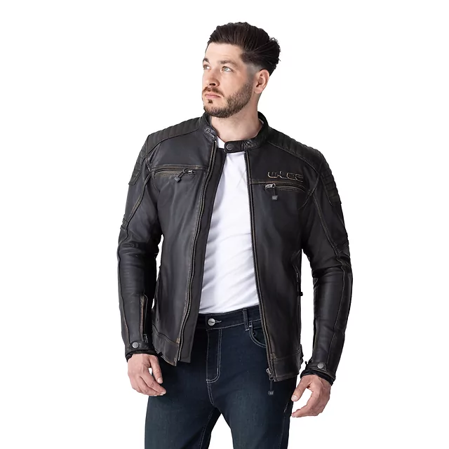Skórzana kurtka motocyklowa W-TEC Mungelli EVO ∙ wyjmowane ochraniacze CE poziomu 2 ∙ odpinana ocieplana wkładka ∙ styl vintage