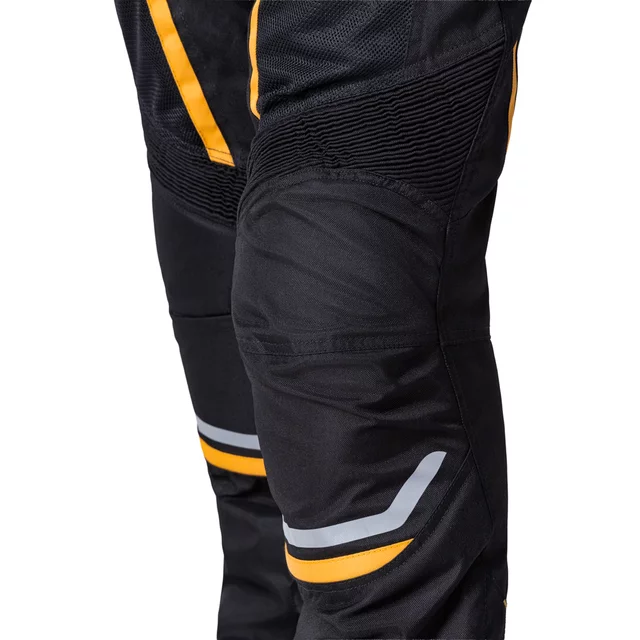 Męskie letnie spodnie motocyklowe W-TEC Toranio - Czarno-żółty