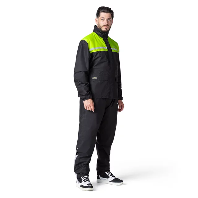 Spodnie motocyklowe przeciwdeszczowe W-TEC Rinstop ∙ ripstop ∙ wzmocnione pośladki ∙ odblaski visionight ∙ regulacja nogawek
