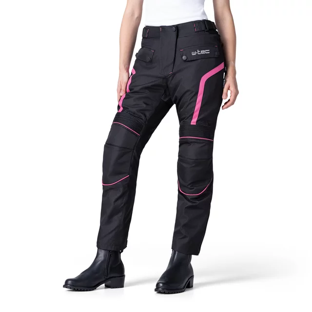 Damskie spodnie motocyklowe W-TEC Durmanes Lady - Czarno-różowy