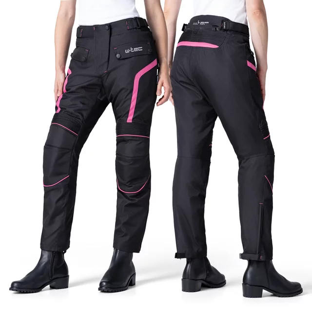Damskie spodnie motocyklowe W-TEC Durmanes Lady - Czarno-różowy - Czarno-różowy