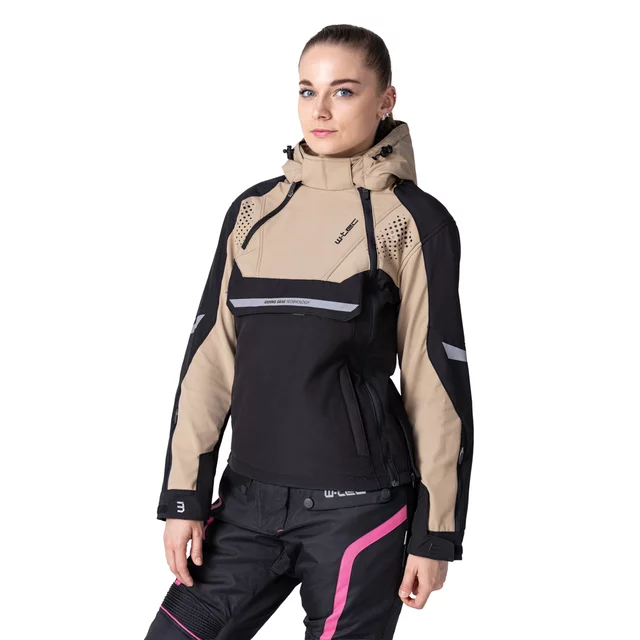 Damska kurtka motocyklowa W-TEC Annorack Lady ∙ wyjmowane ochraniacze CE ∙ system airvent ∙ odpinany kaptur ∙ elementy odblaskowe - czarny piasek