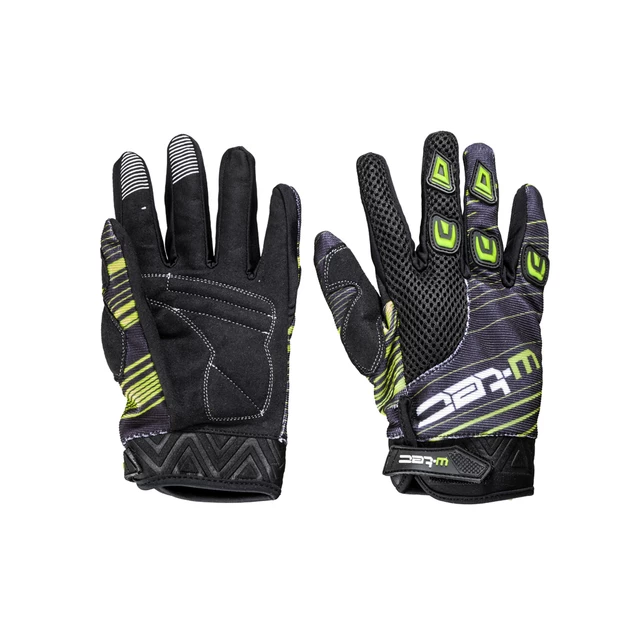 Rękawice motocyklowe W-TEC Heralt - Szary - Zielony