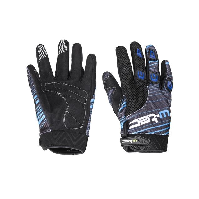 Rękawice motocyklowe W-TEC Heralt - Szary - Niebieski