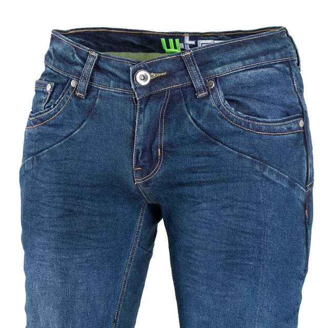 Damskie jeansowe spodnie motocyklowe W-TEC Kavec - Ciemny niebieski