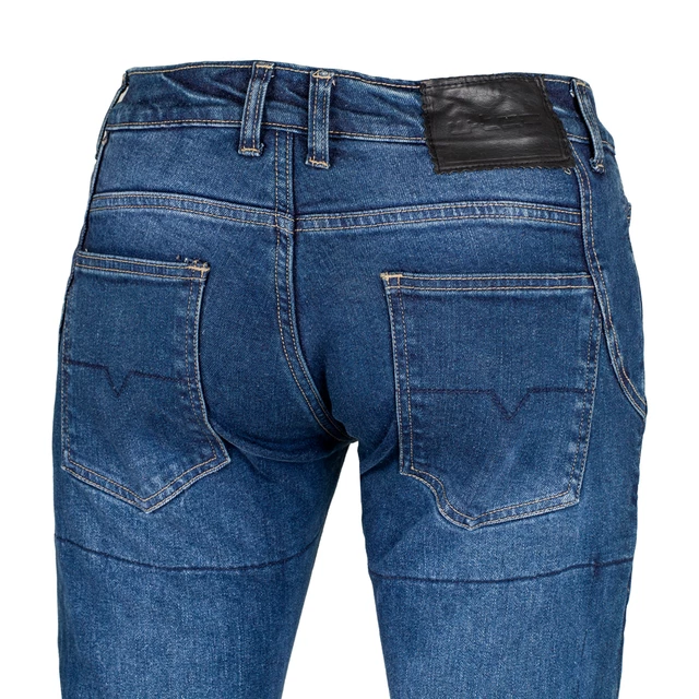 Damskie jeansowe spodnie motocyklowe W-TEC Kavec - Ciemny niebieski