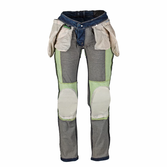 Damskie jeansowe spodnie motocyklowe W-TEC Kavec - Ciemny niebieski