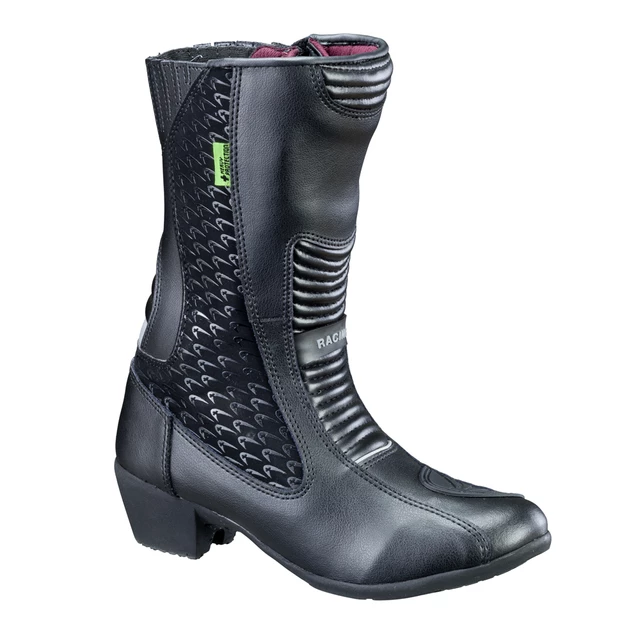 Damskie skórzane buty motocyklowe W-TEC Kurkisa - Czarny - Czarny
