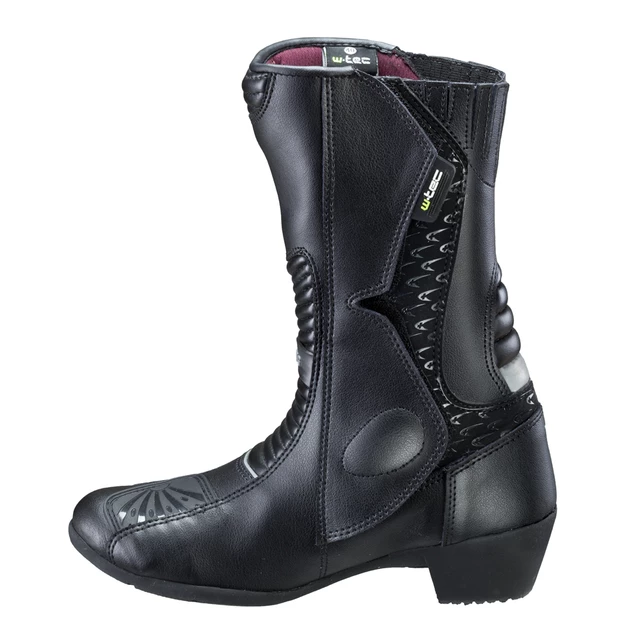 Damskie skórzane buty motocyklowe W-TEC Kurkisa - Czarny