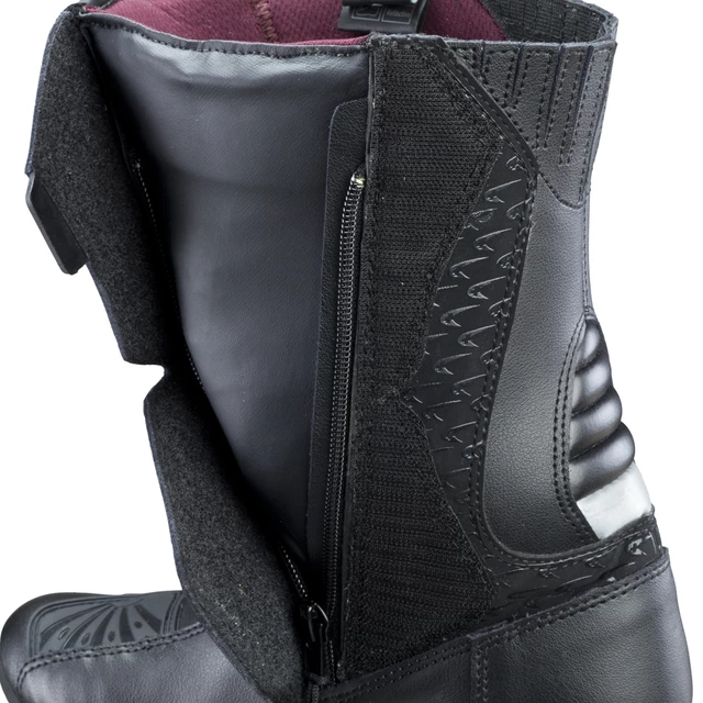 Damskie skórzane buty motocyklowe W-TEC Kurkisa - Czarny