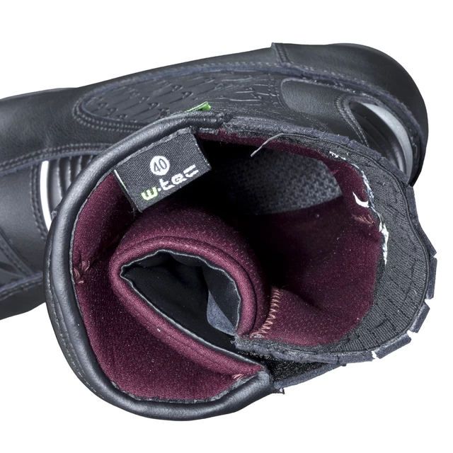 Damskie skórzane buty motocyklowe W-TEC Kurkisa - Czarny