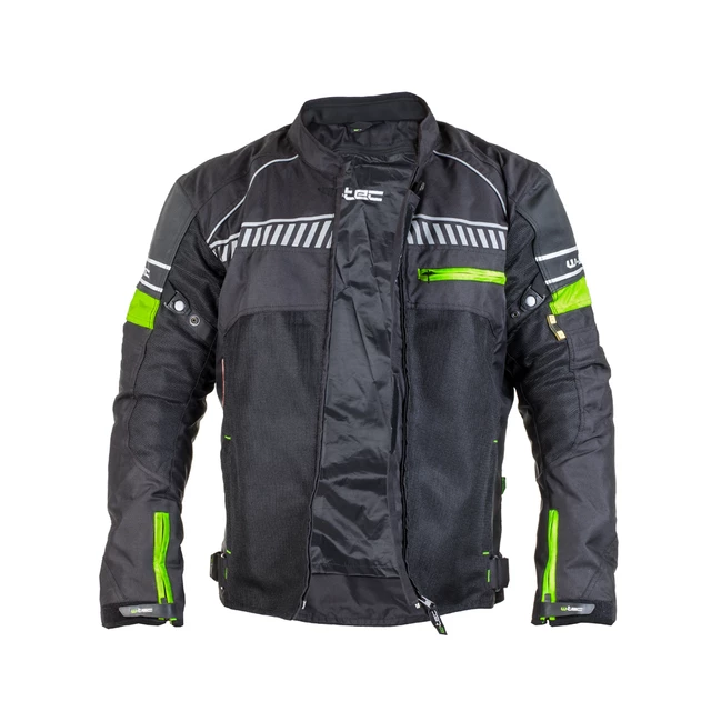 Męska kurtka motocyklowa W-TEC Meltsch - Czarno-zielony neonowy
