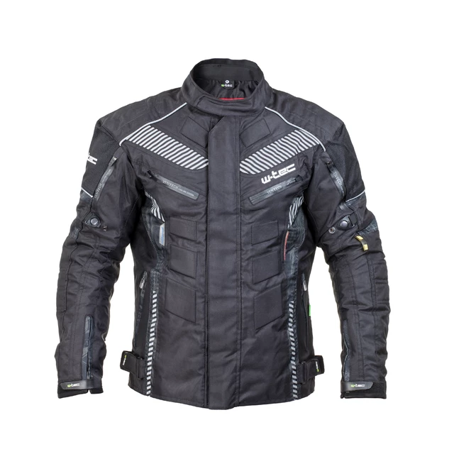 Męska kurtka motocyklowa W-TEC Kamicer - Czarno-szary - Czarno-szary
