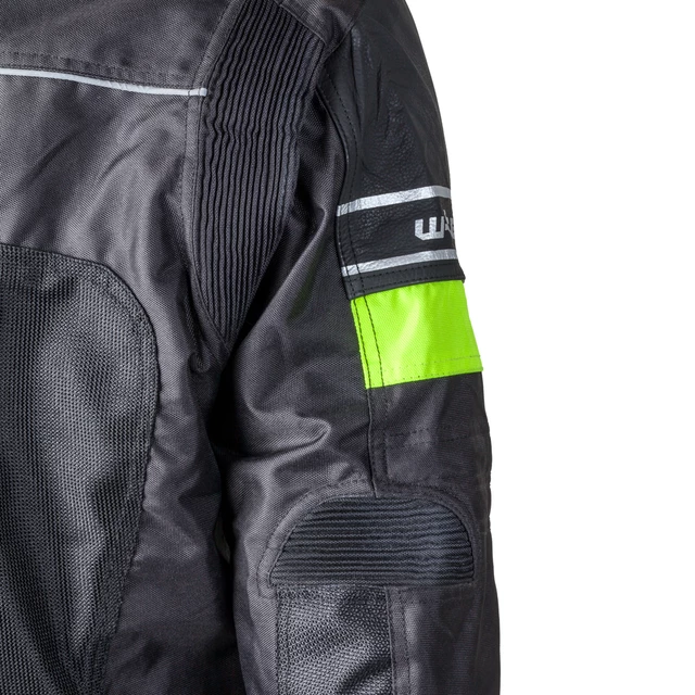 Męska kurtka motocyklowa W-TEC Meltsch - Czarno-zielony neonowy