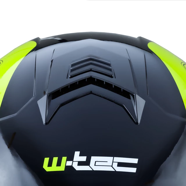 Kask motocyklowy szczękowy W-TEC Vexamo z blendą - Czarno-zielony