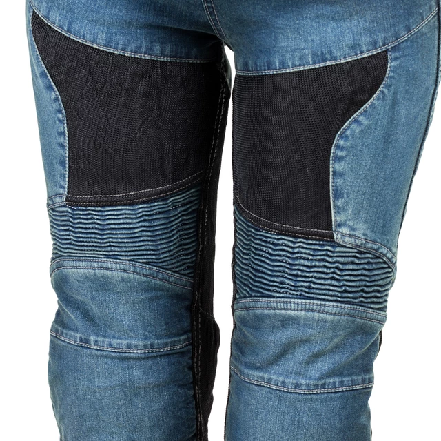Damskie jeansowe spodnie motocyklowe W-TEC Bolftyna - Niebieski-czarny