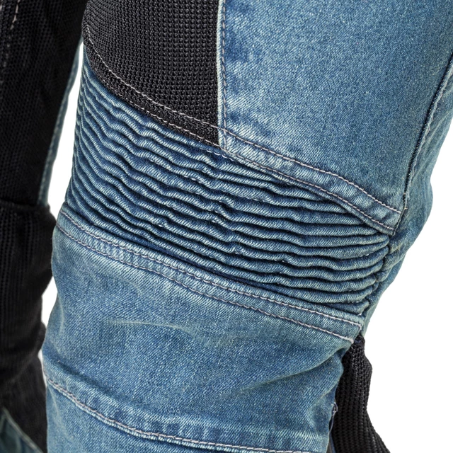 Damskie jeansowe spodnie motocyklowe W-TEC Bolftyna - Niebieski-czarny