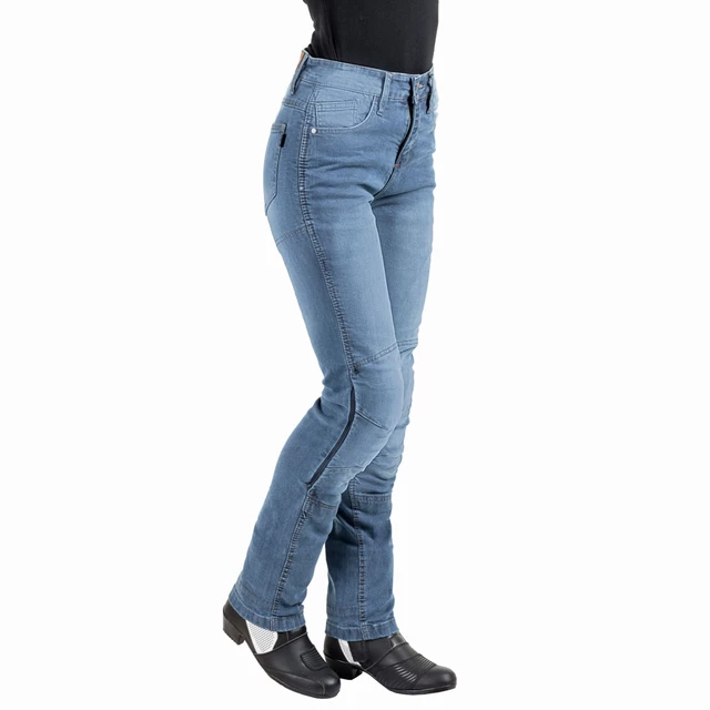 Damskie jeansowe spodnie motocyklowe W-TEC Lustipa - Niebieski