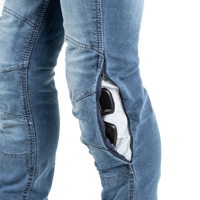 Damskie jeansowe spodnie motocyklowe W-TEC Lustipa - Niebieski