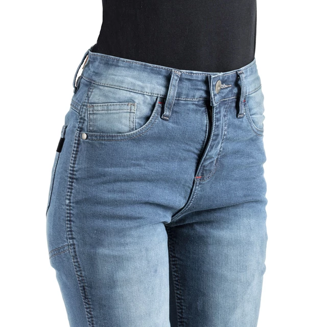 Damskie jeansowe spodnie motocyklowe W-TEC Lustipa - Niebieski