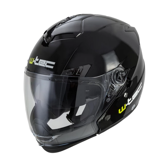 Kask motocyklowy W-TEC NK-850 otwierany + BLENDA - Biały błyszczący