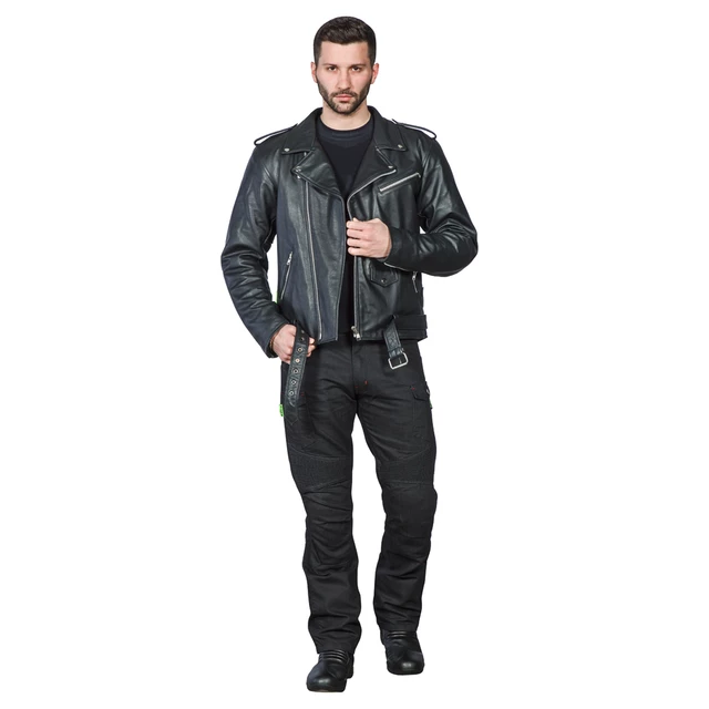 Skórzane buty motocyklowe W-TEC Bangoff - Czarny