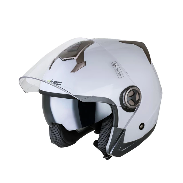 Kask motocyklowy otwarty z blendą W-TEC YM-623 - Matowy brązowo-czarny - White-Bronze